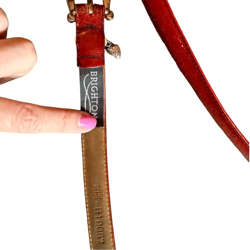 Vintage Brighton Red Leather Belt – Size XL ❤️ - Picture 7 of 14